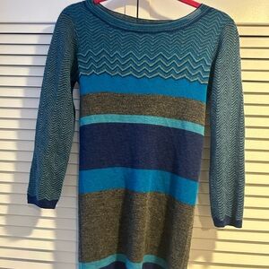 The Limited Blue and Gray Crew Neck Sweater